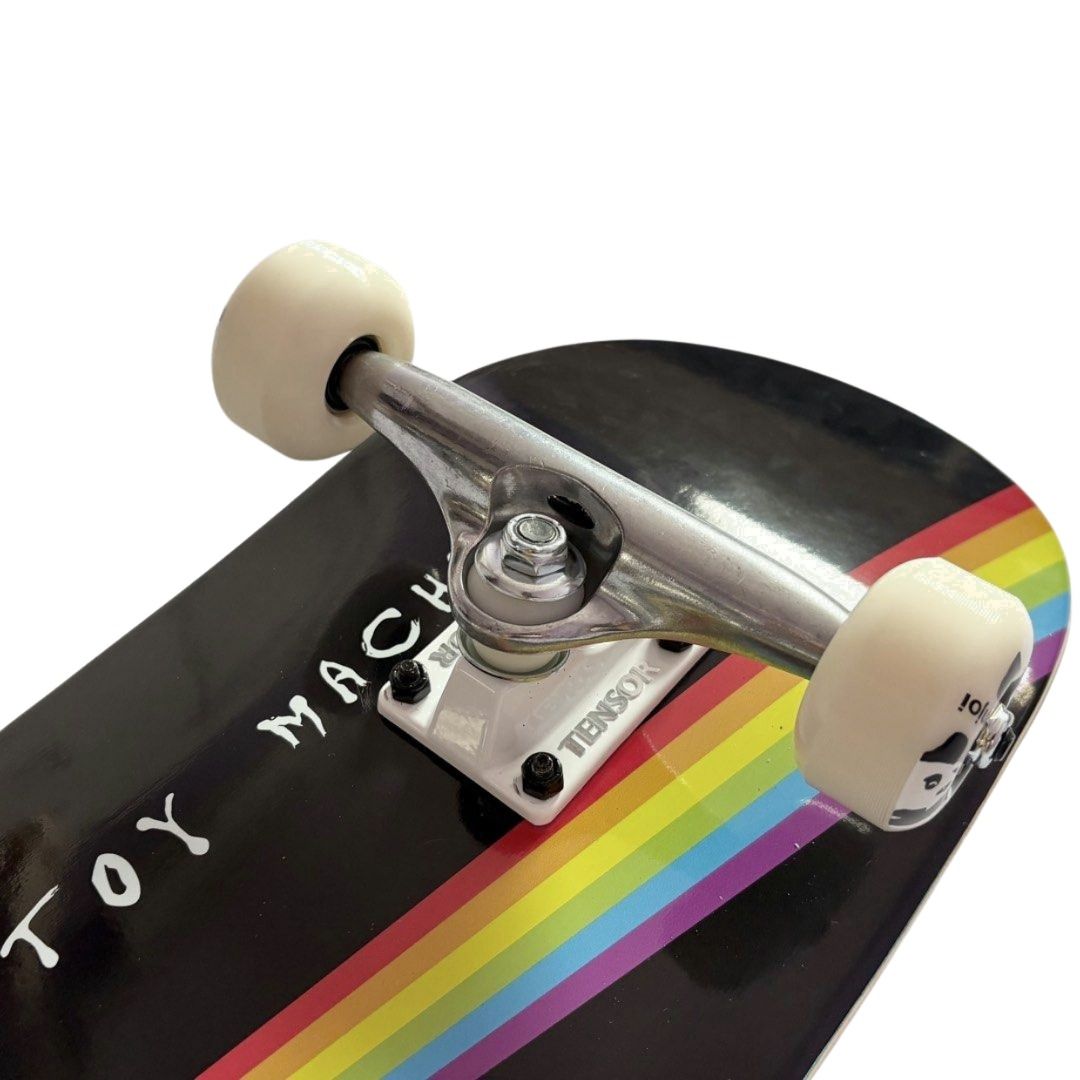 Toy Machine “Spectrum” 8.0” x 31.6” Custom Skateboard Complete — angled truck detail